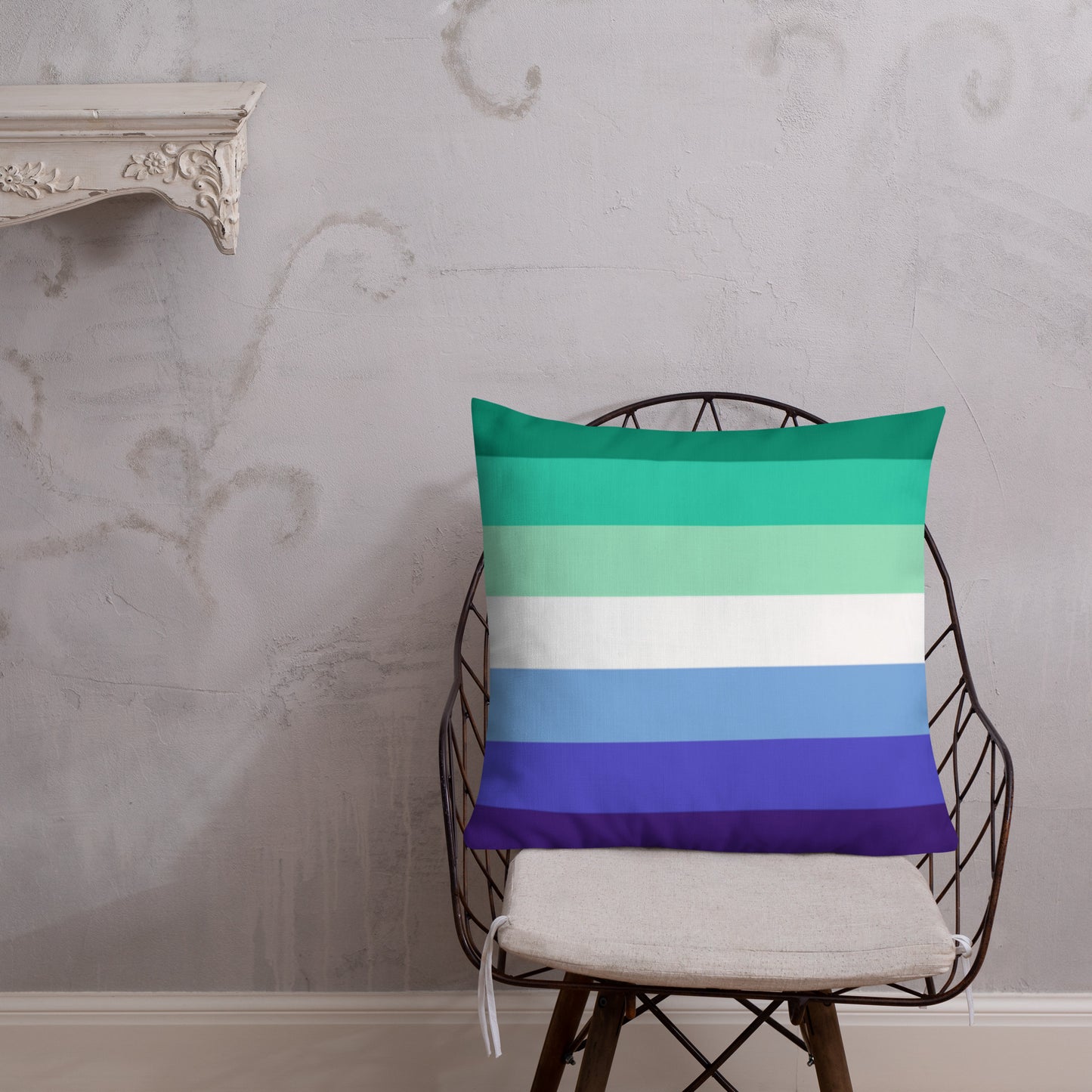 Gay Men's Pride Flag Premium Pillow