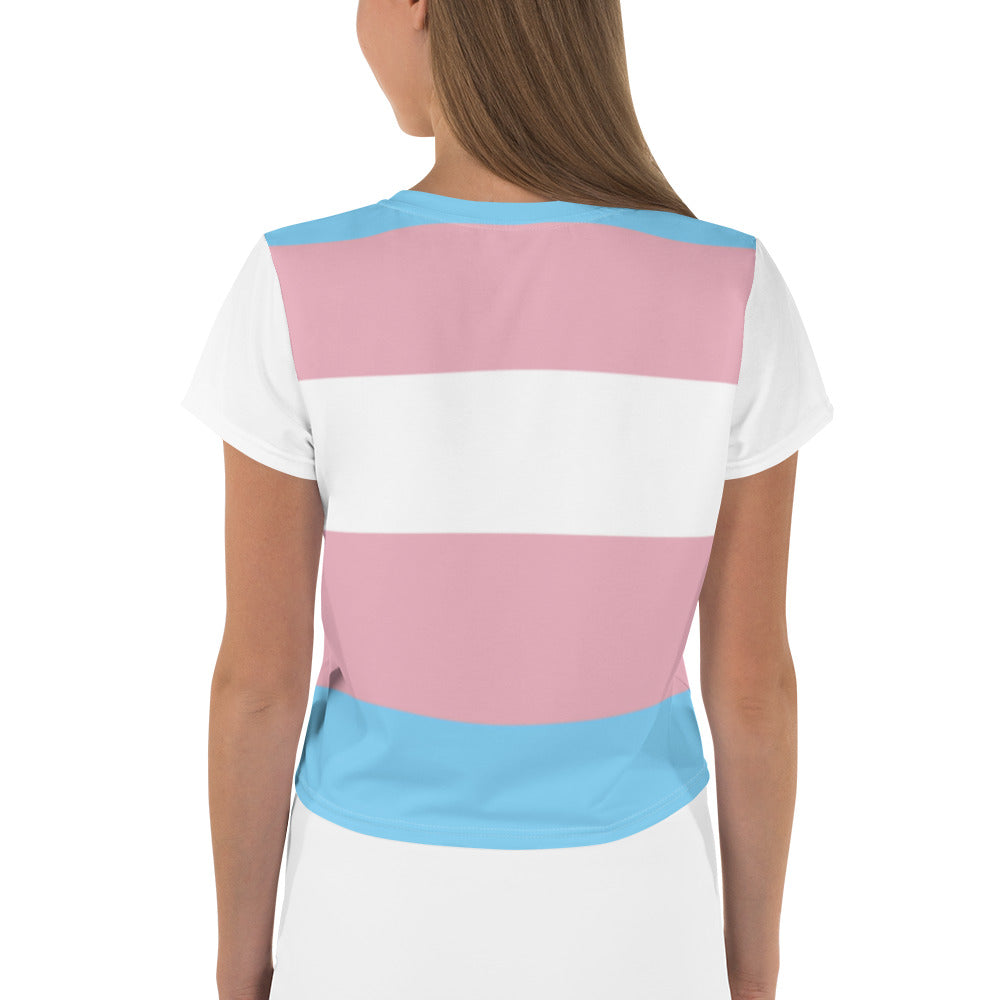 Transgender Pride Flag Crop Tee