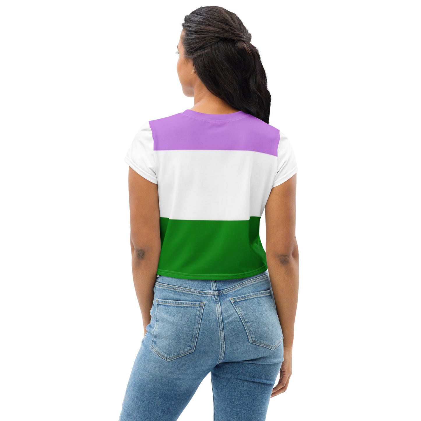 Genderqueer Pride Flag Crop Tee