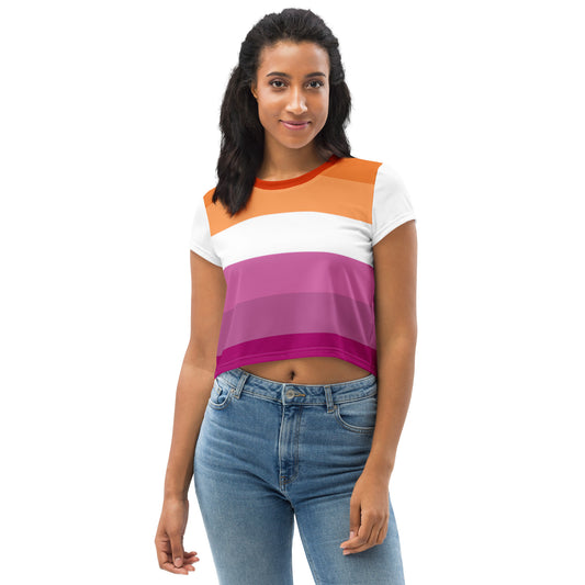 Lesbian Pride Flag Crop Tee