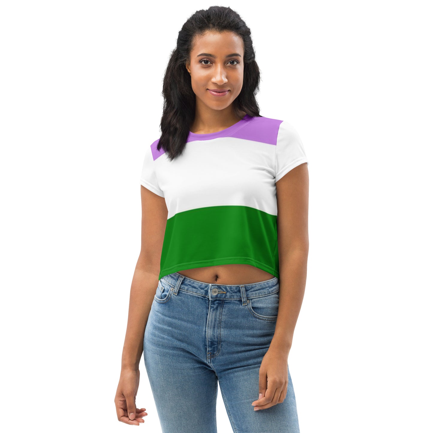 Genderqueer Pride Flag Crop Tee