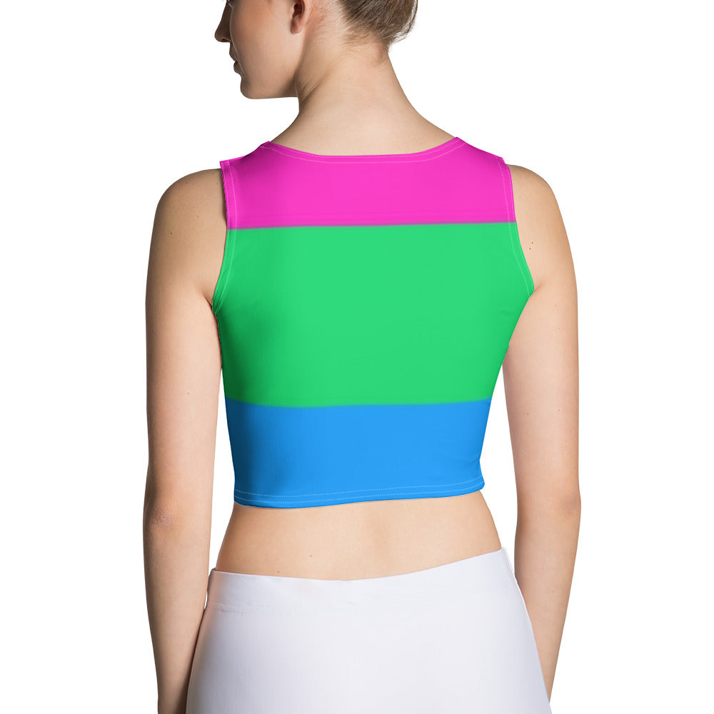 Polysexual Pride Flag Crop Top