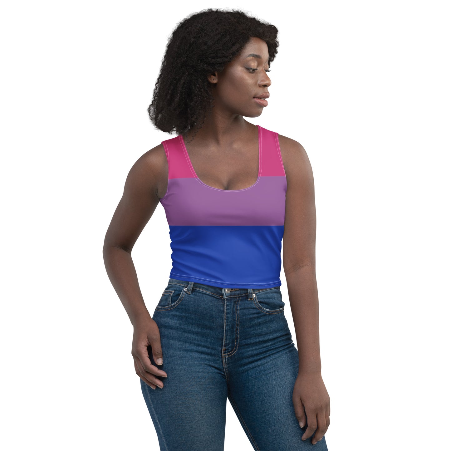 Bisexual pride Flag Crop Top