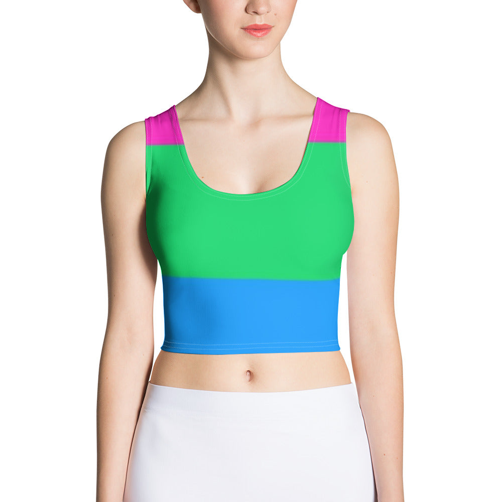 Polysexual Pride Flag Crop Top