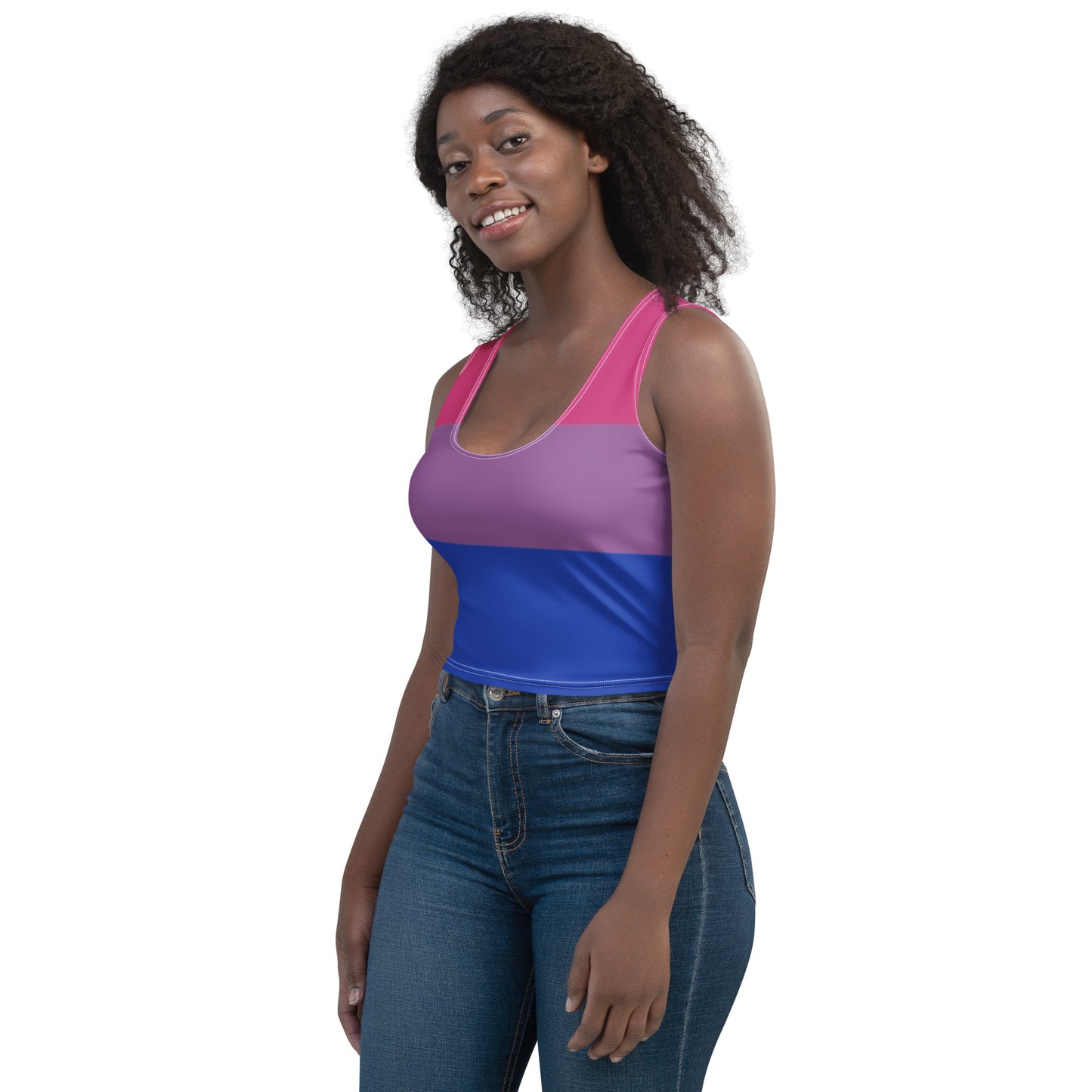 Bisexual pride Flag Crop Top