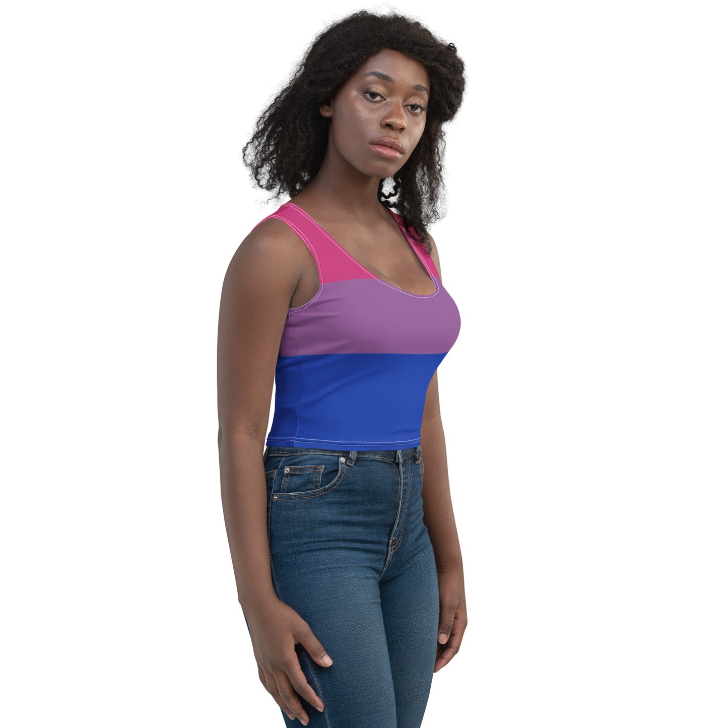 Bisexual pride Flag Crop Top