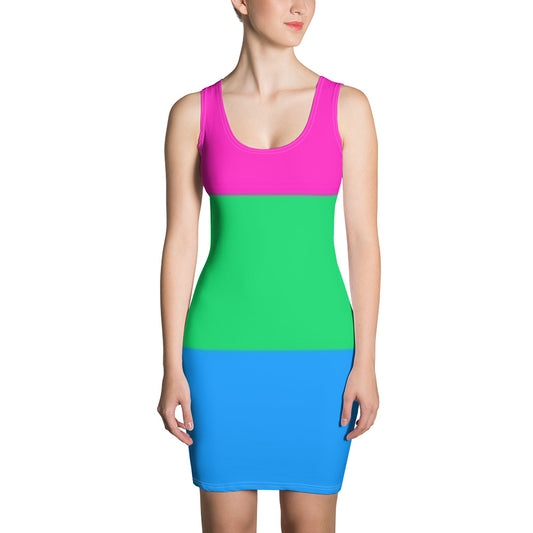 Polysexual Pride Flag Dress