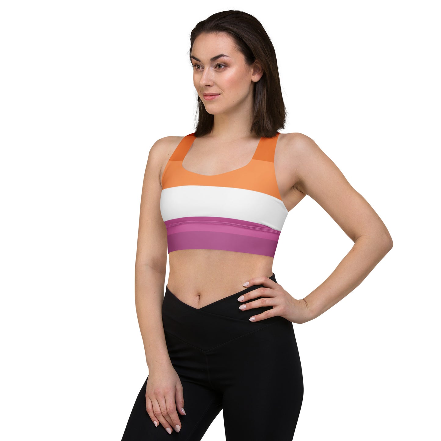 Lesbian Pride Flag Sports Bra