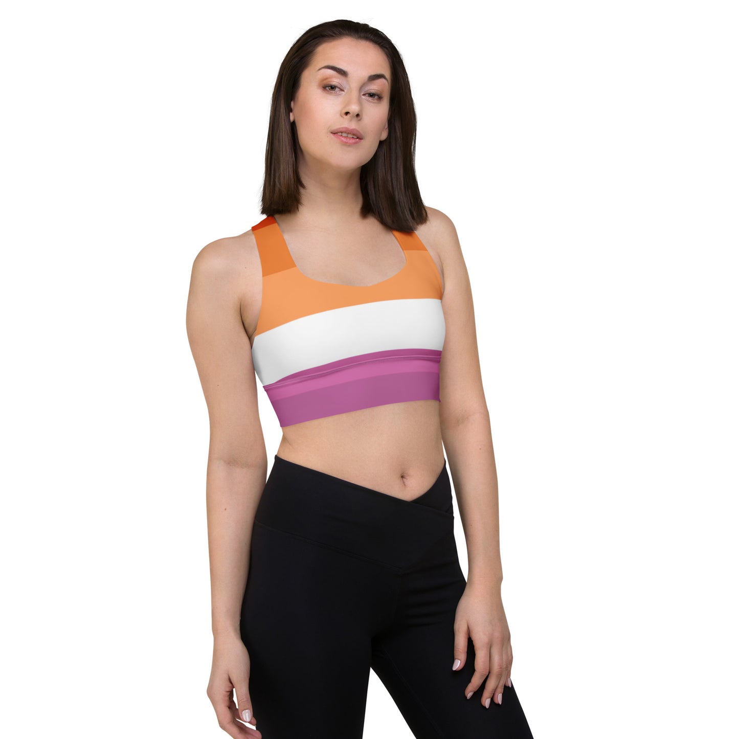 Lesbian Pride Flag Sports Bra