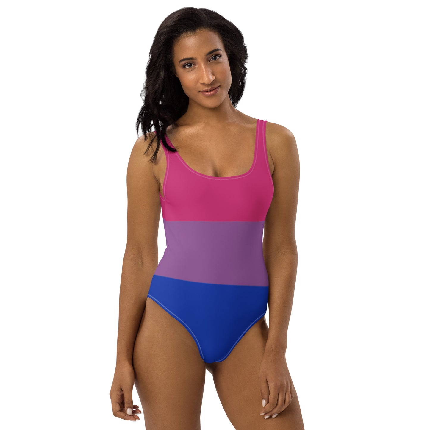 Bisexual Pride Flag One-Piece Swimsuit