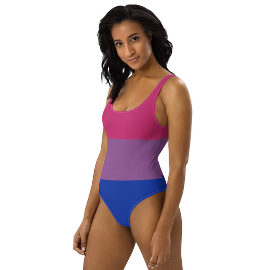 Bisexual Pride Flag One-Piece Swimsuit