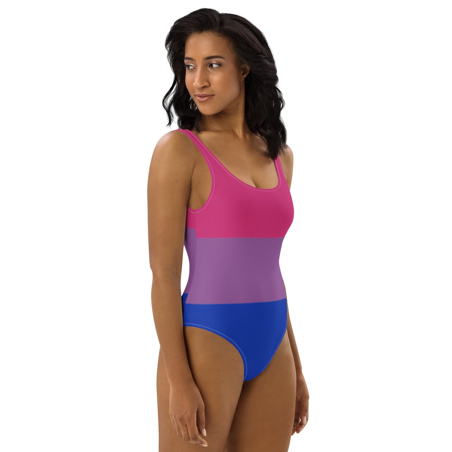 Bisexual Pride Flag One-Piece Swimsuit