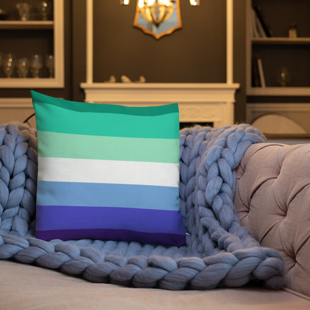 Gay Men's Pride Flag Premium Pillow