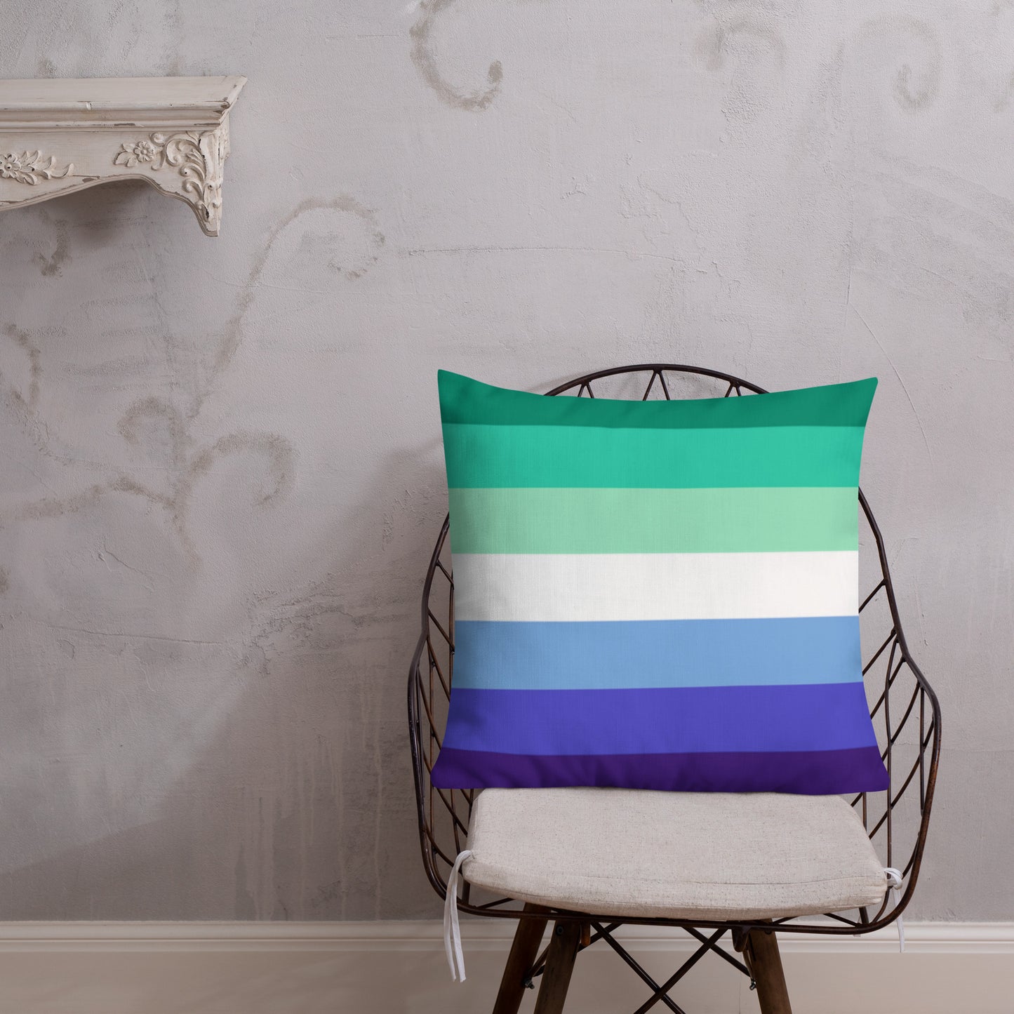 Gay Men's Pride Flag Premium Pillow