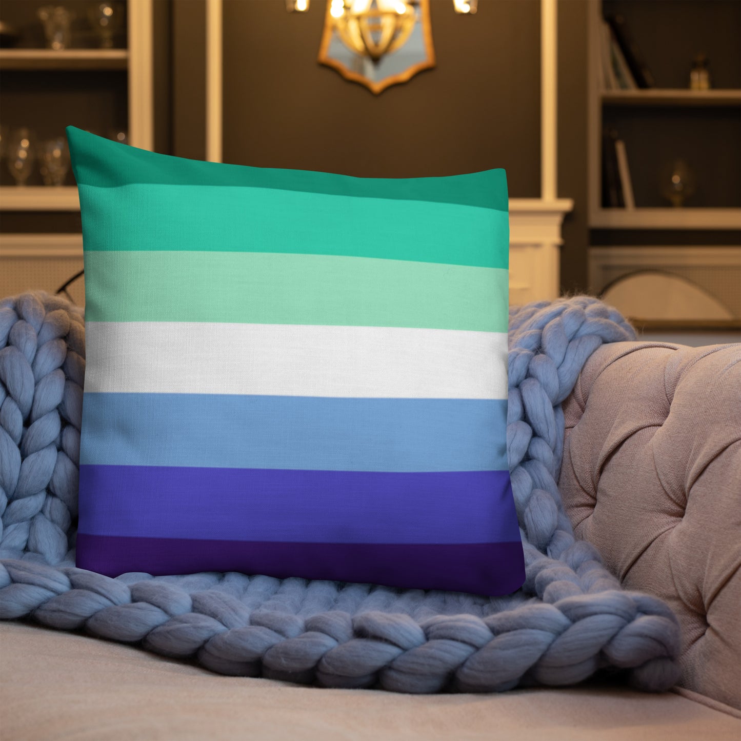 Gay Men's Pride Flag Premium Pillow