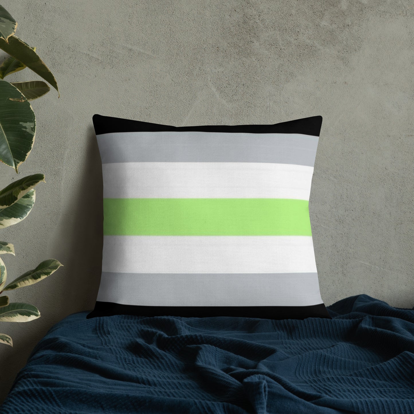 Agender Pride Flag Premium Pillow