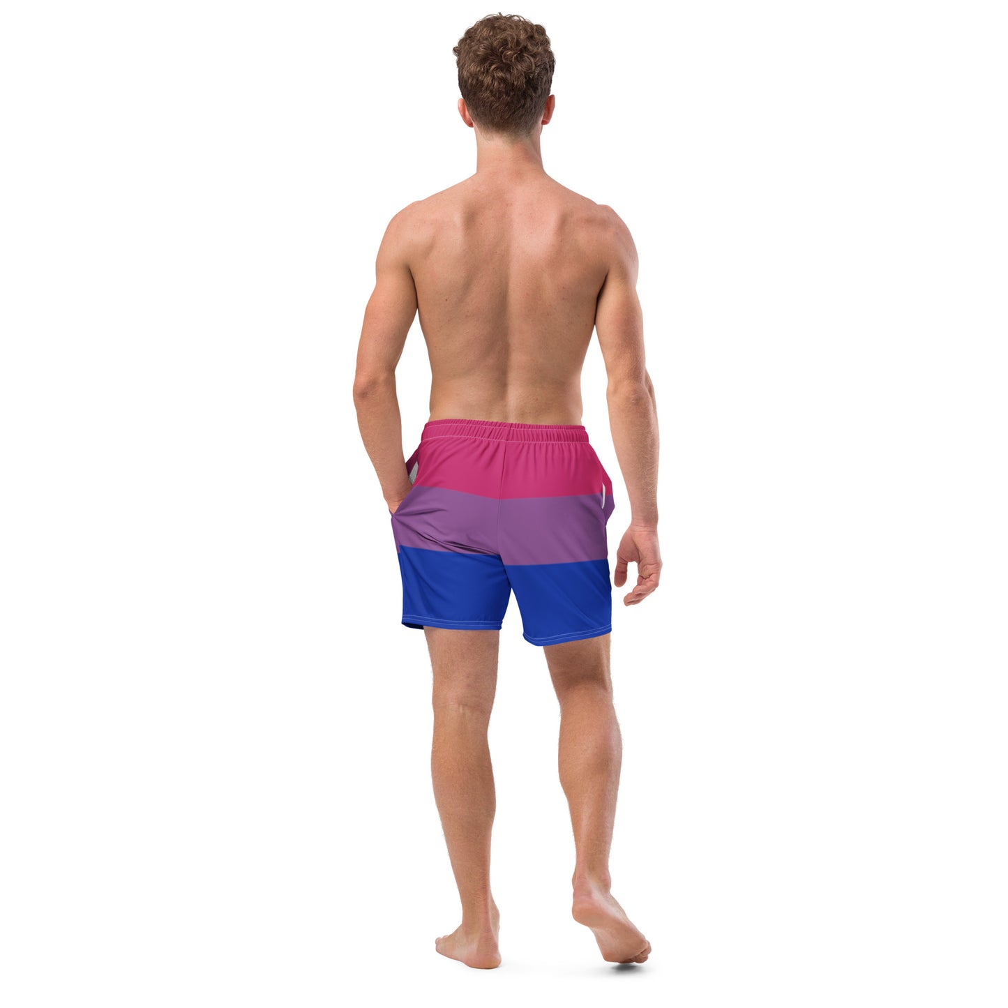Bisexual Pride Flag swim trunks