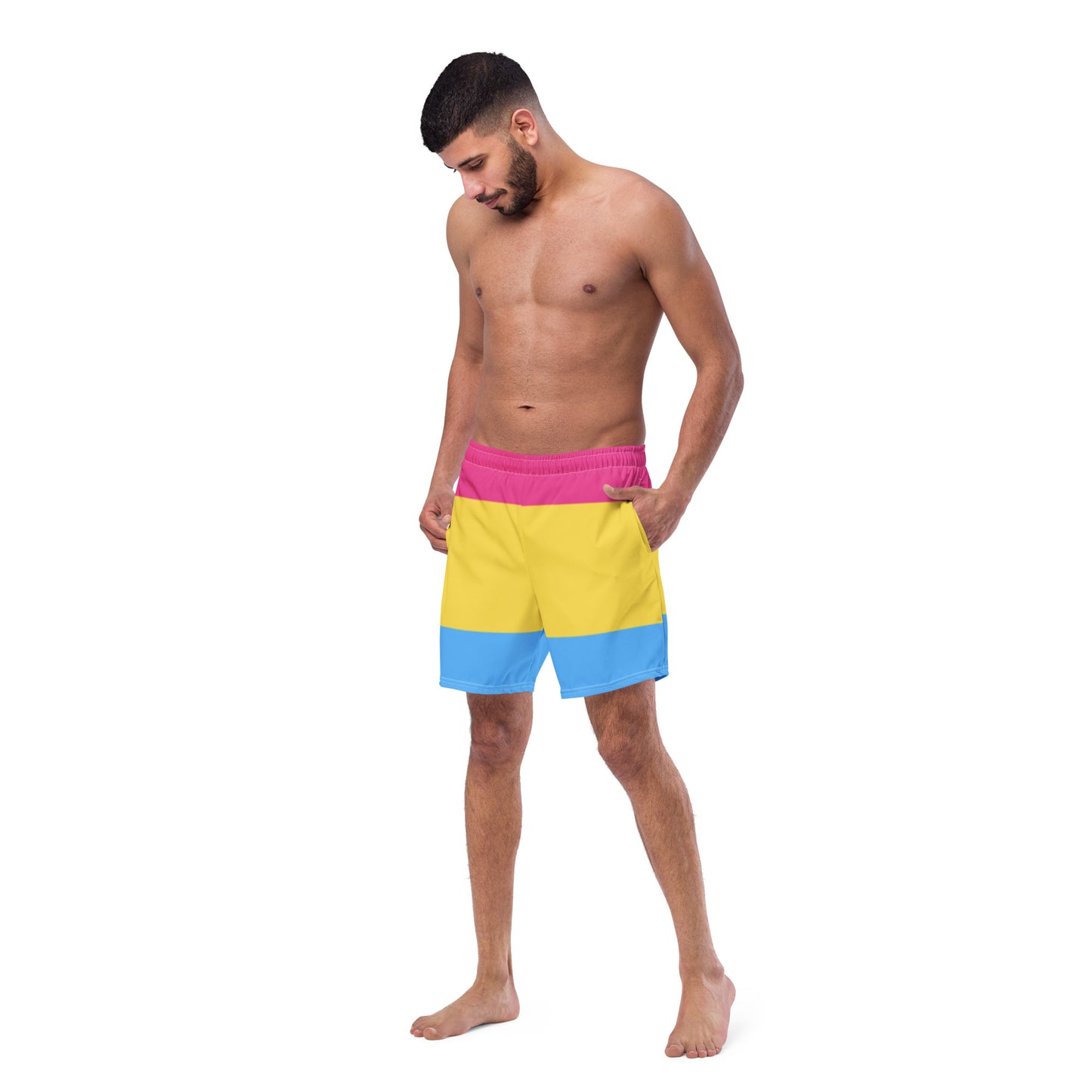 Pansexual Pride Flag Swim Trunks