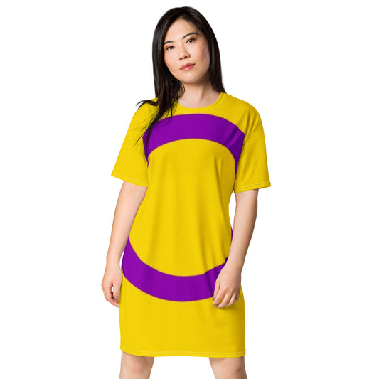 Intersex Pride Flag T-shirt dress