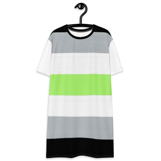 Agender Pride Flag T-Shirt Dress