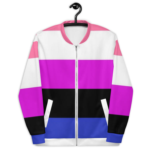 Genderfluid Pride Flag Bomber Jacket