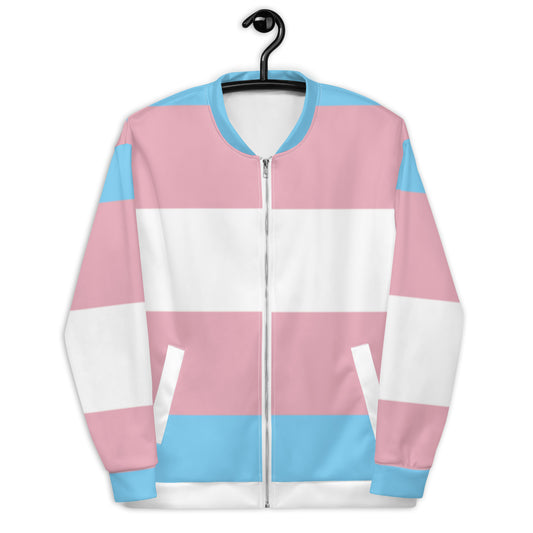 Transgender Pride Flag Bomber Jacket