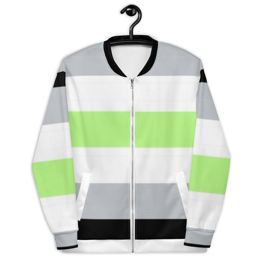 Agender Pride Flag Bomber Jacket