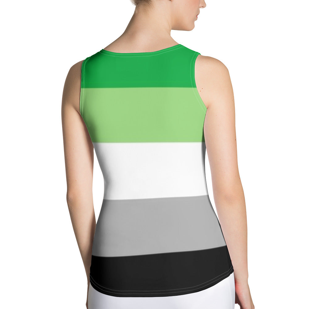 Aromantic Pride Flag Tank Top