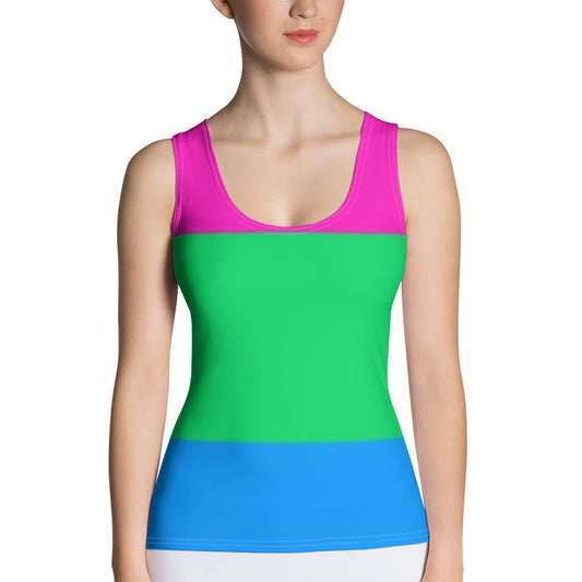 Polysexual Pride Flag Tank Top