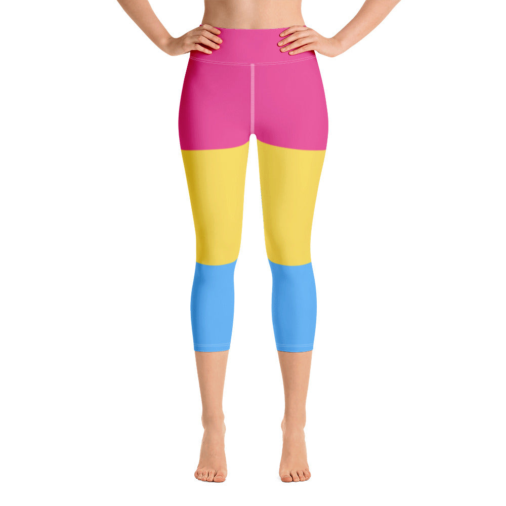 Pansexual Pride Flag Capri Leggings