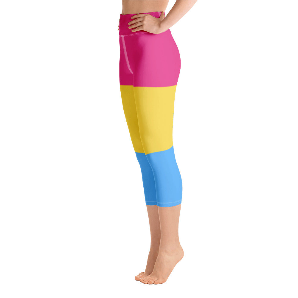 Pansexual Pride Flag Capri Leggings