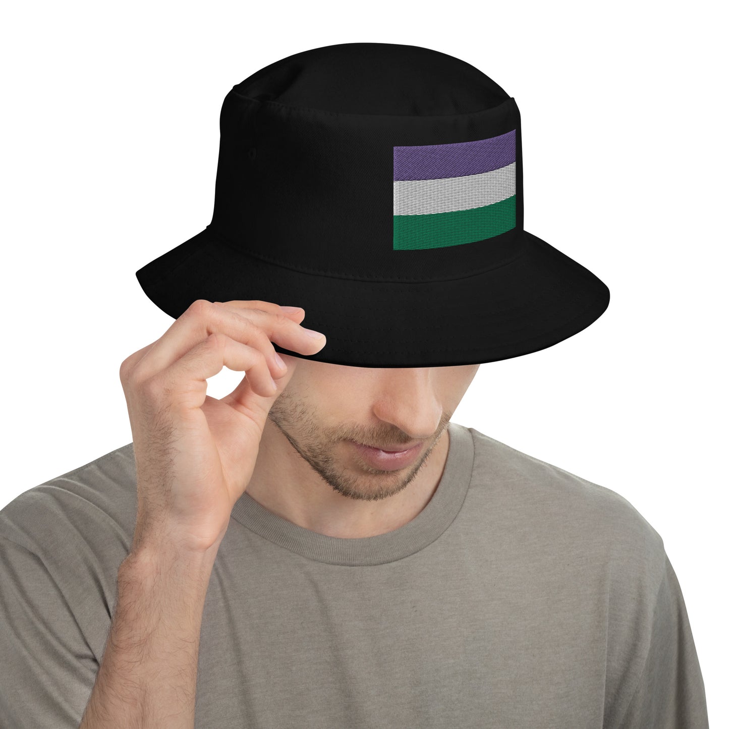 Genderqueer Pride Flag Bucket Hat