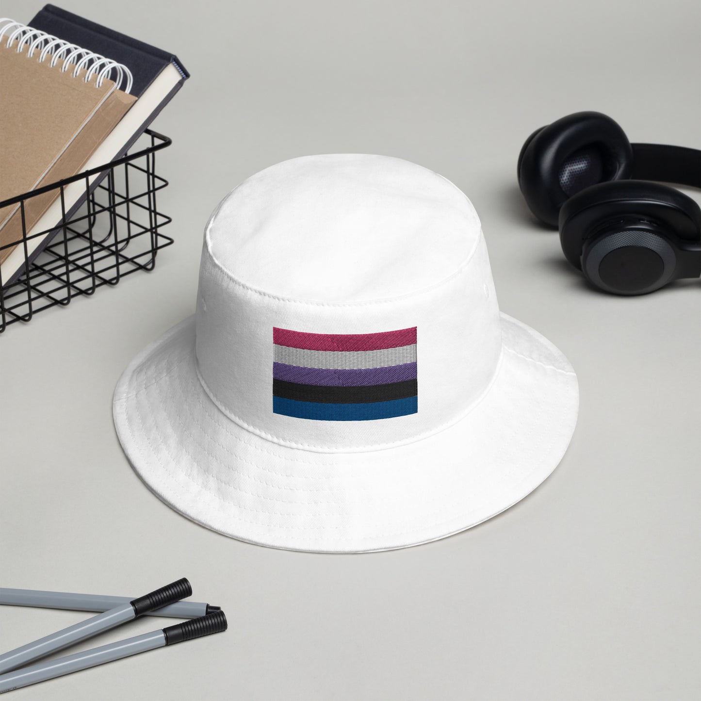 Genderfluid Pride Flag Bucket Hat