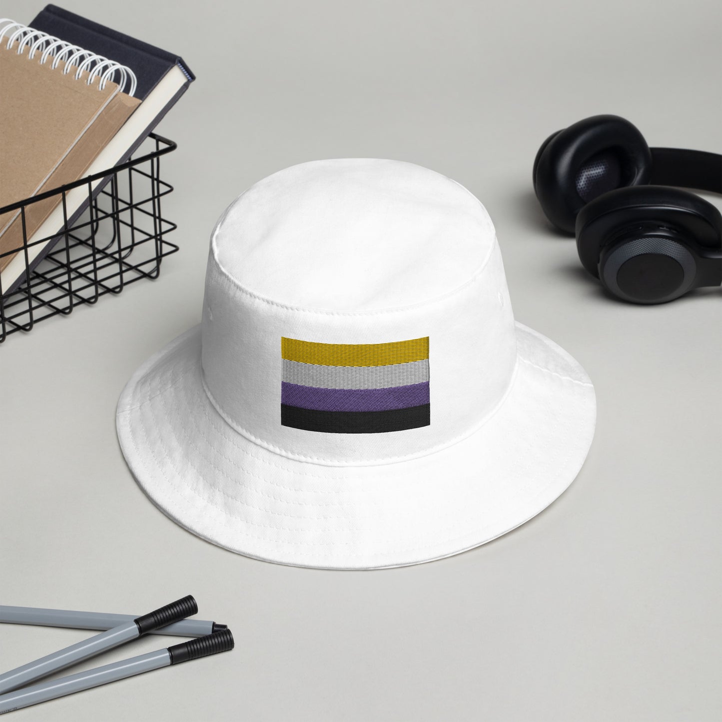 Non-Binary Pride Flag Bucket Hat