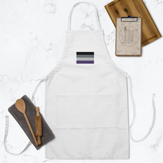 Asexual Pride Flag Embroidered Apron