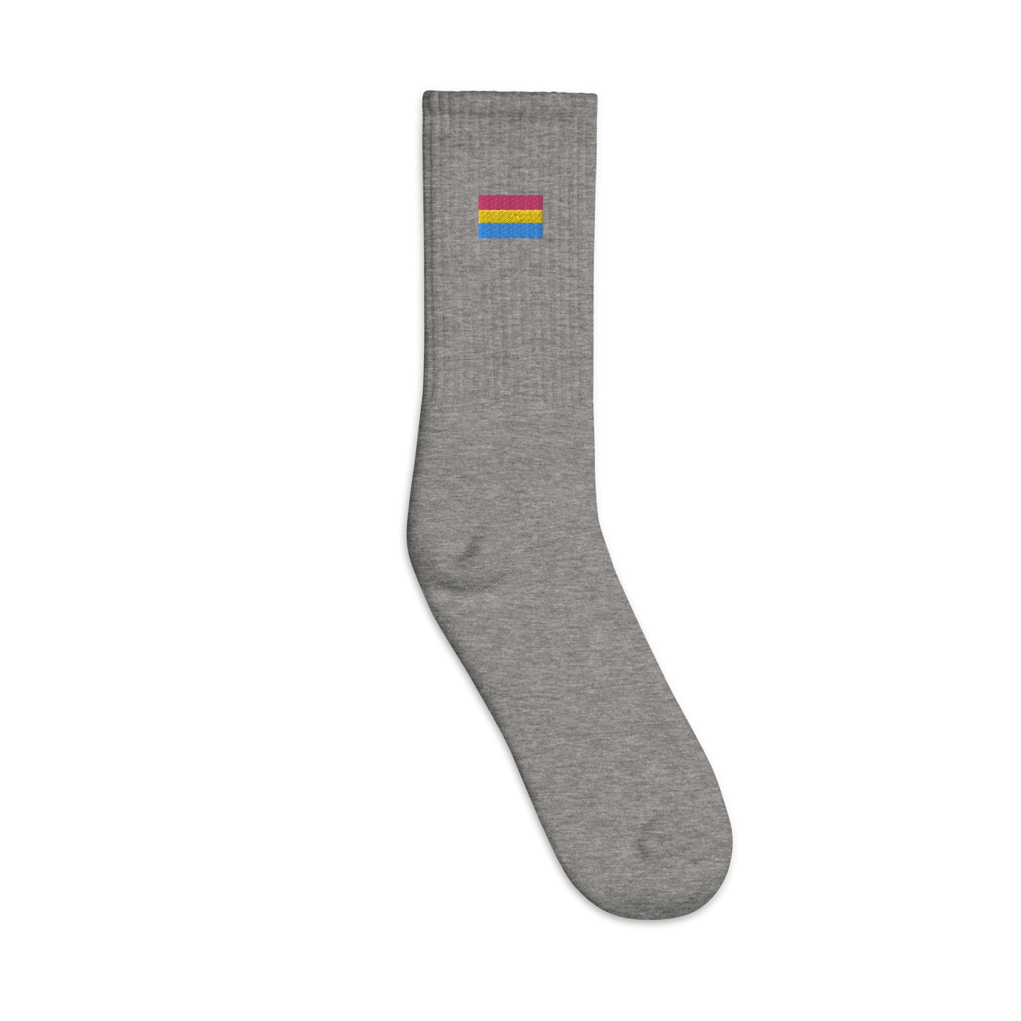 Pansexual Pride Flag Embroidered Socks