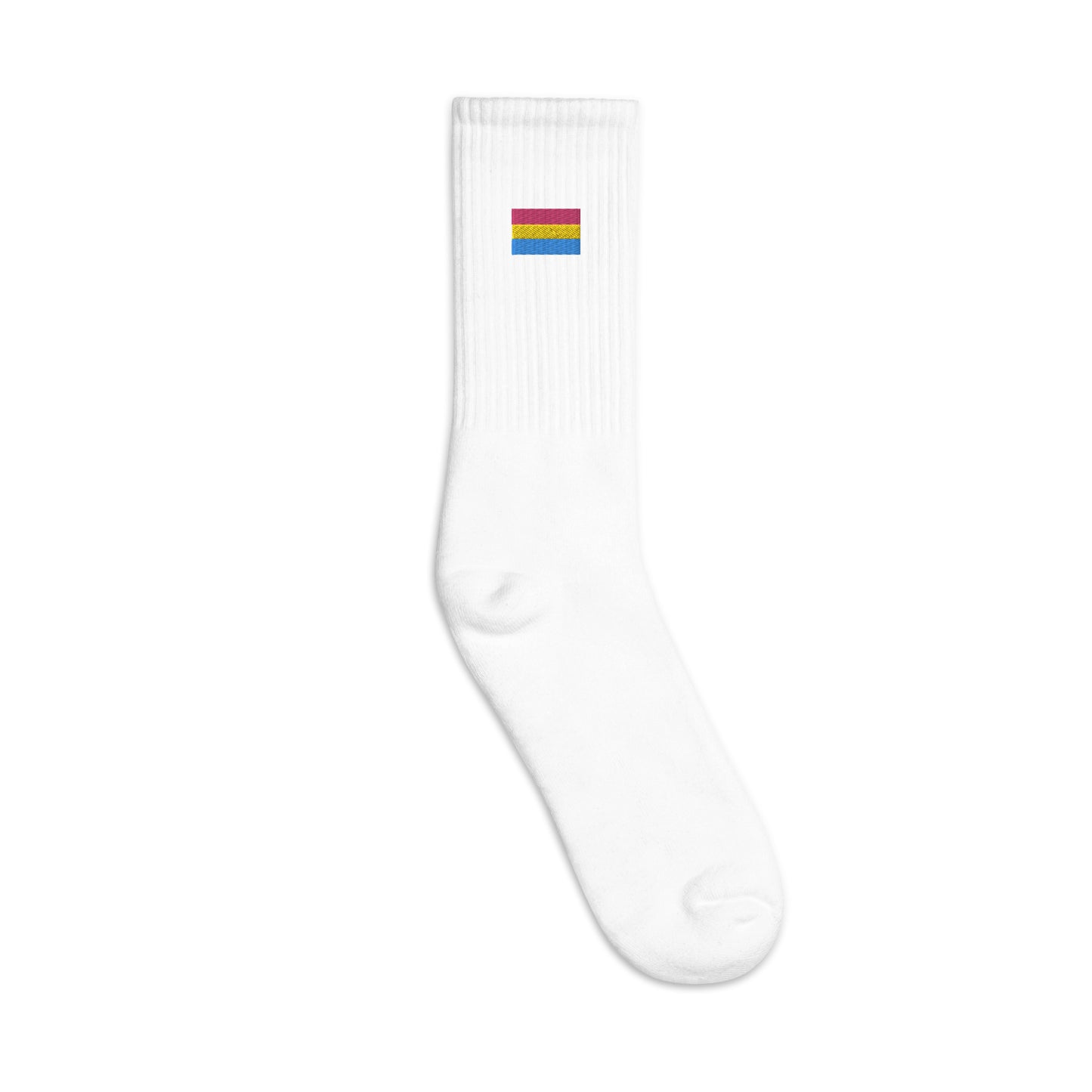 Pansexual Pride Flag Embroidered Socks