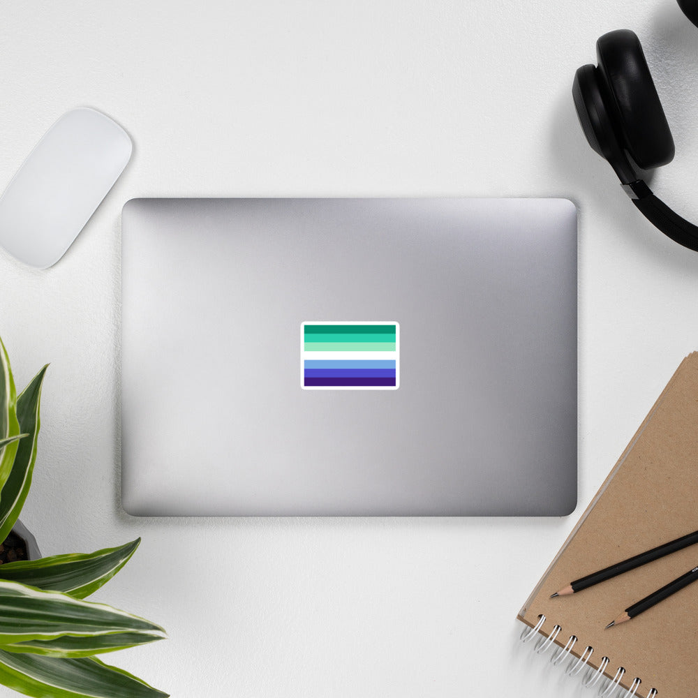 Gay Men's Pride Flag Bubble-free stickers