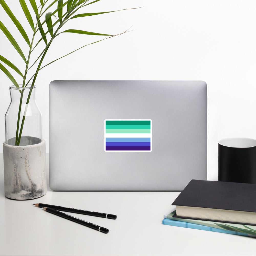 Gay Men's Pride Flag Bubble-free stickers