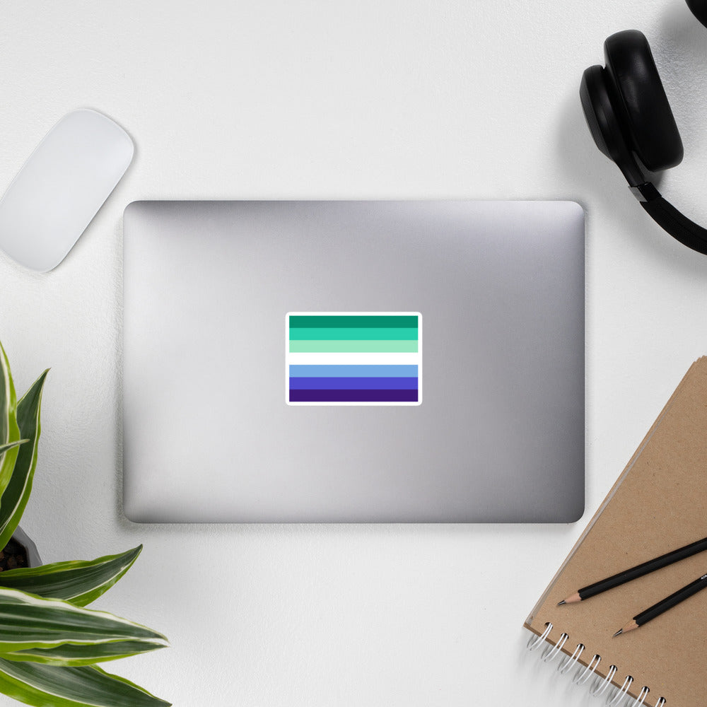 Gay Men's Pride Flag Bubble-free stickers