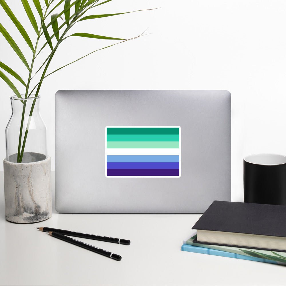 Gay Men's Pride Flag Bubble-free stickers