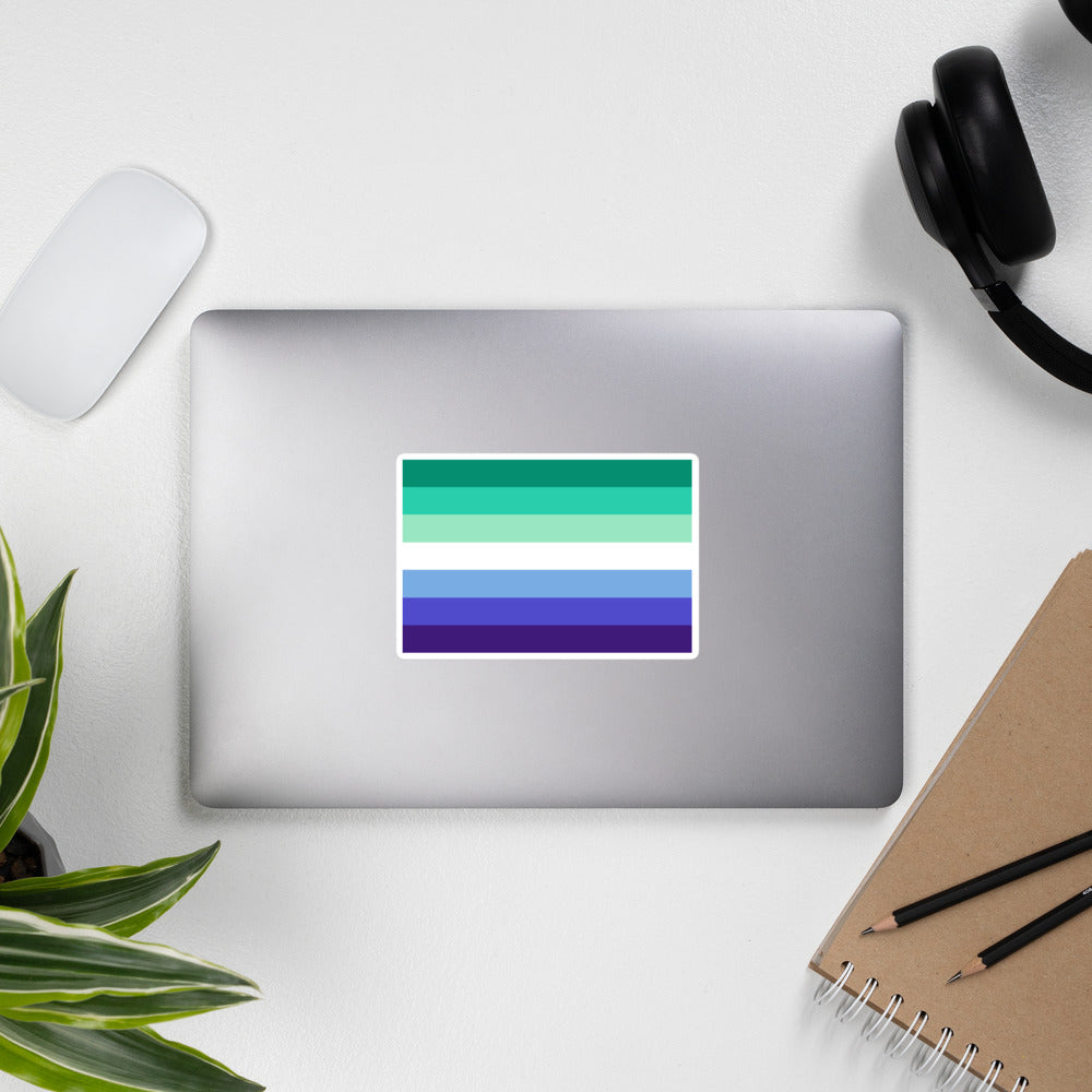 Gay Men's Pride Flag Bubble-free stickers