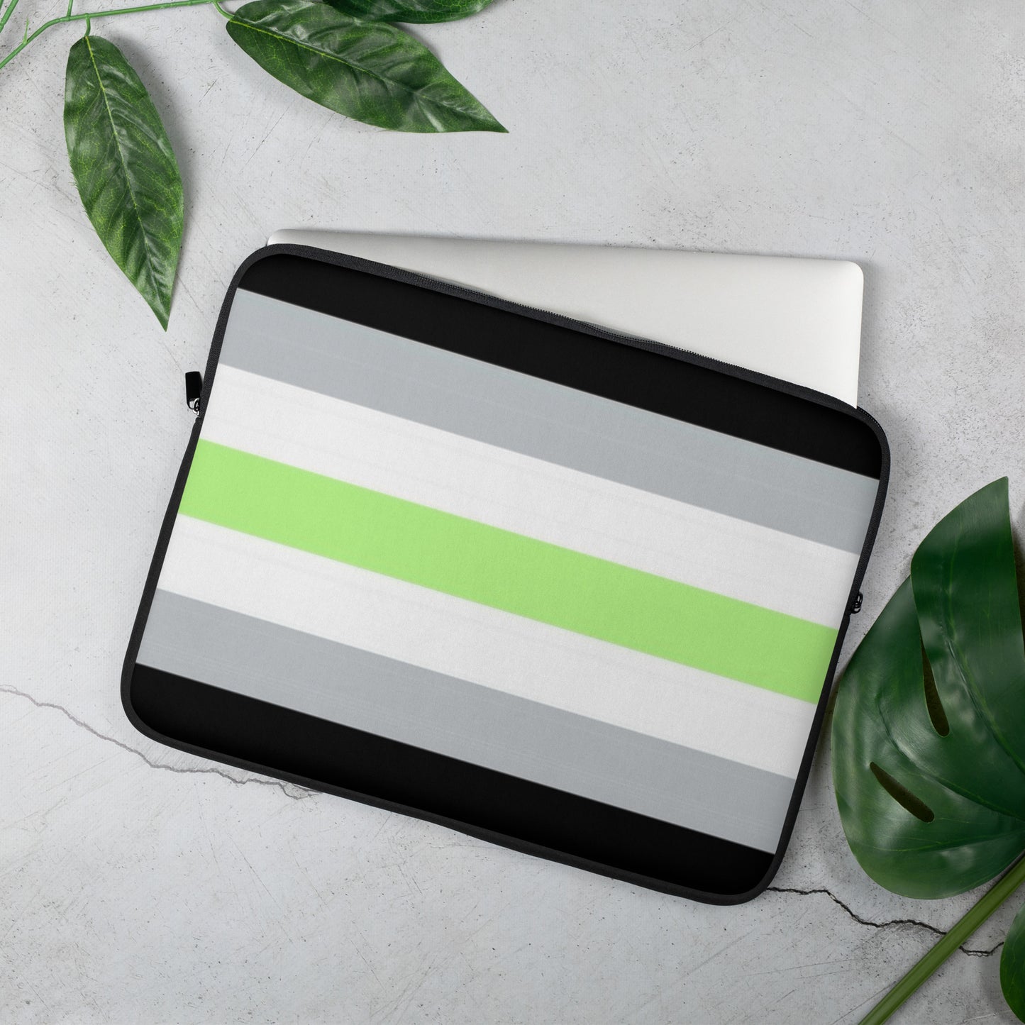 Agender Pride Flag Laptop Sleeve