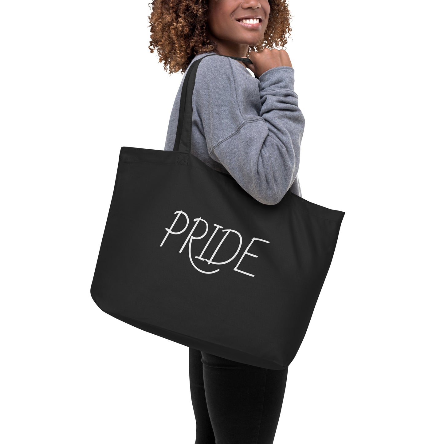 Progress Pride Flag Large Organic Tote Bag