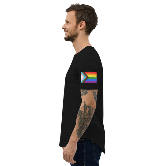 Progress Pride Flag Curved Hem T-Shirt