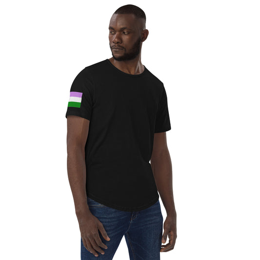 Genderqueer Pride Flag Curved Hem T-Shirt