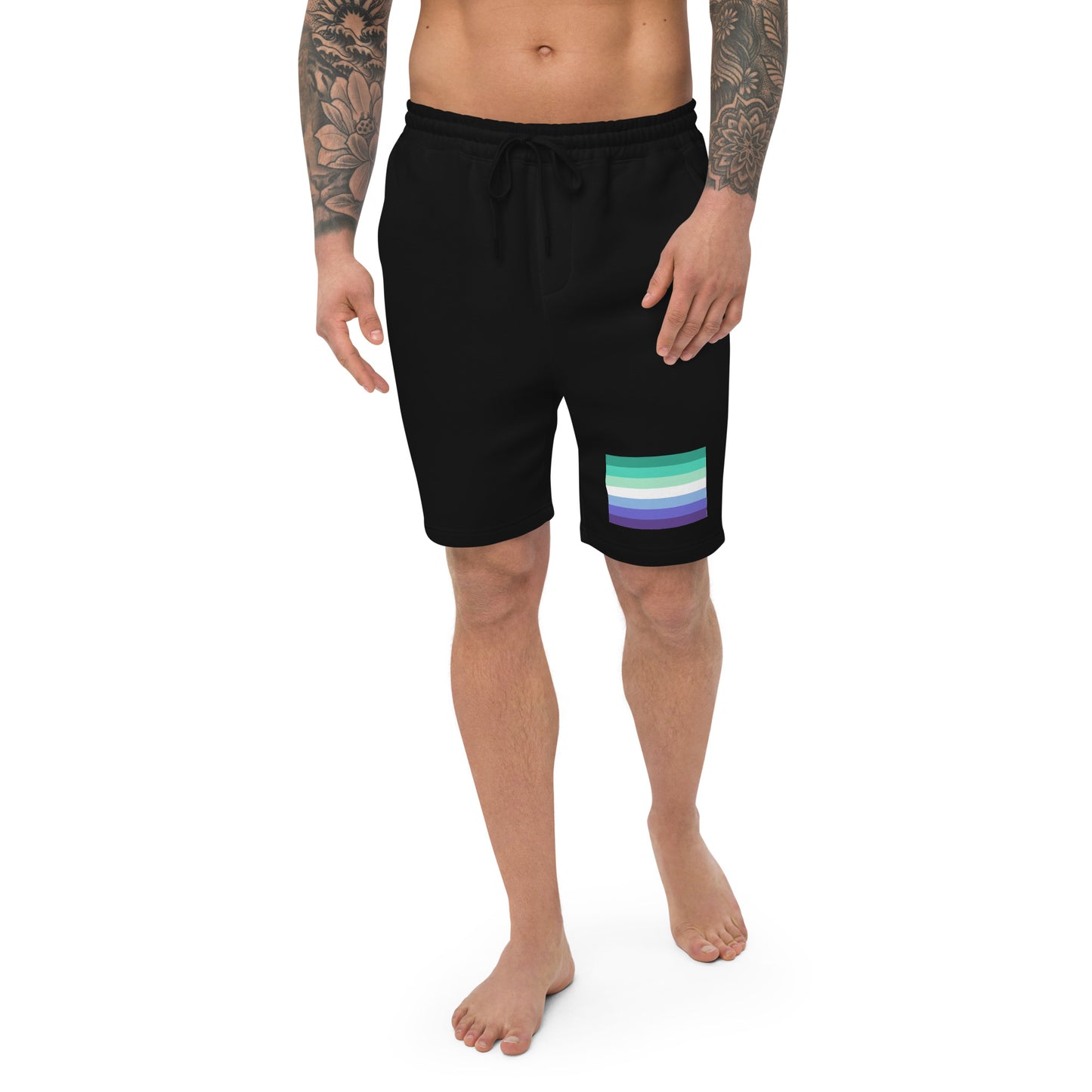 Gay Men's Pride Flag Fleece Shorts