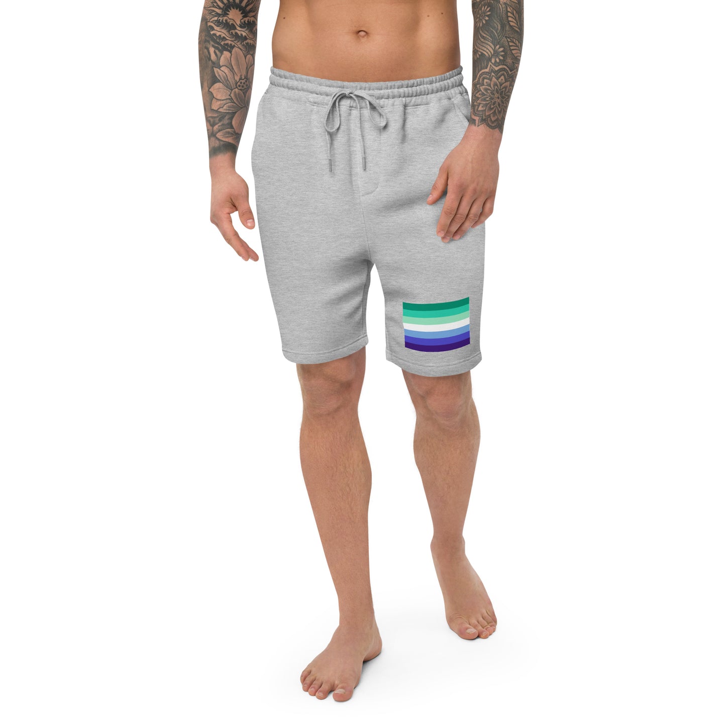 Gay Men's Pride Flag Fleece Shorts