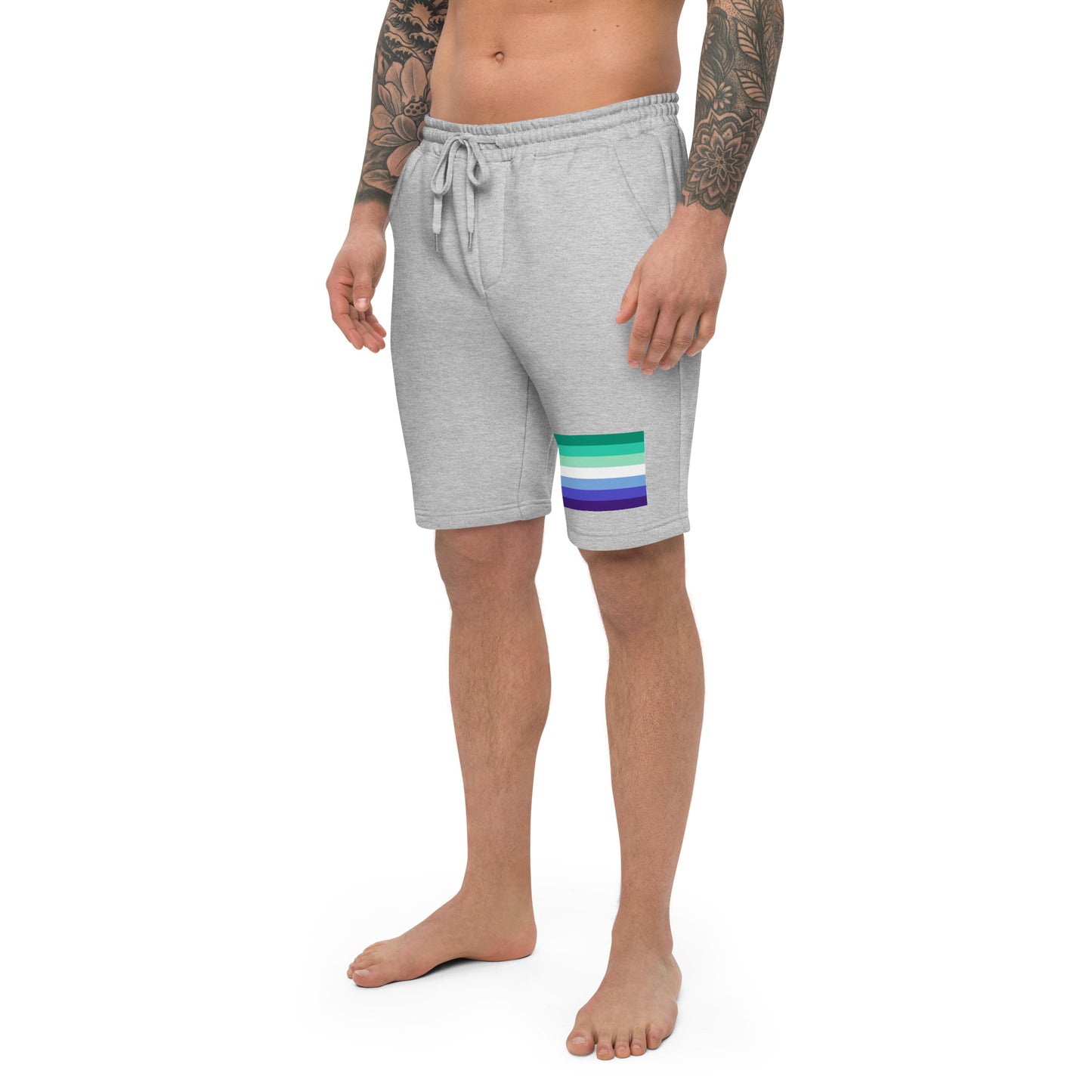 Gay Men's Pride Flag Fleece Shorts