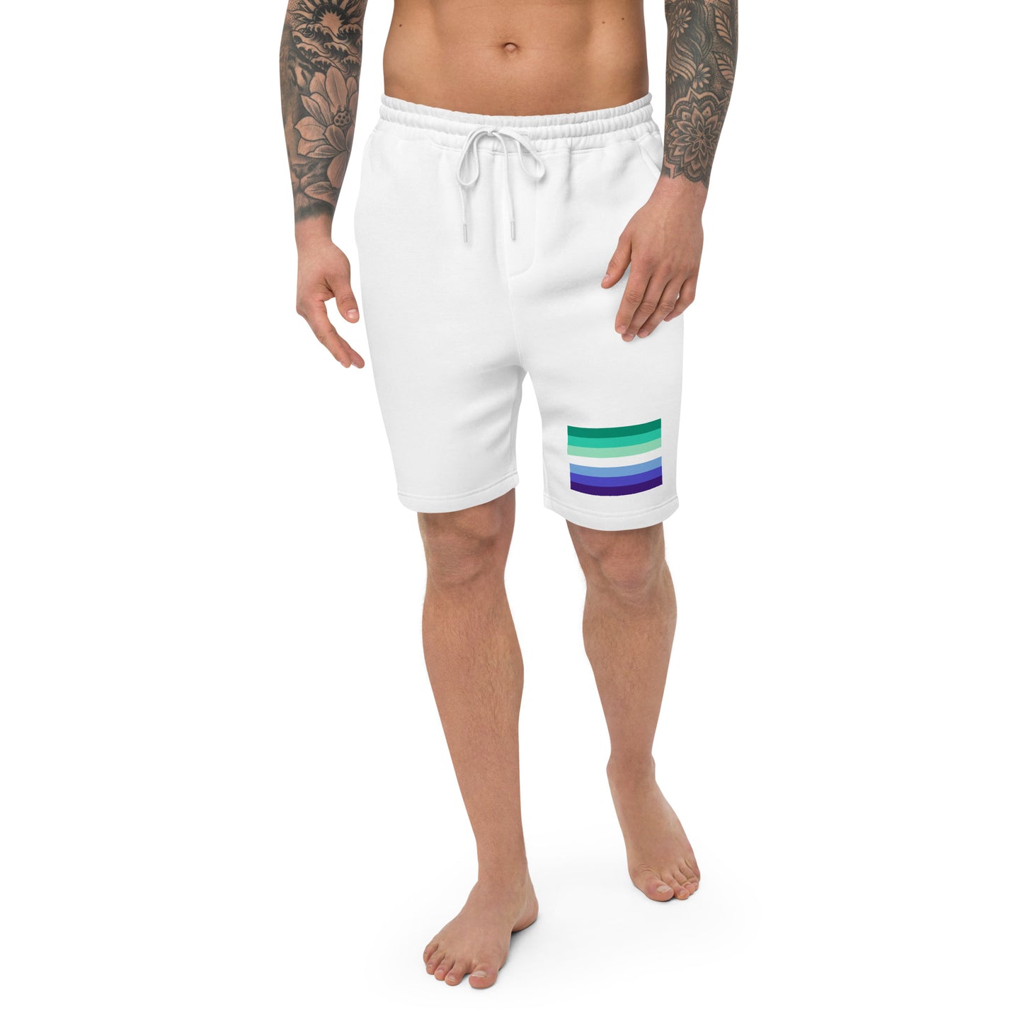 Gay Men's Pride Flag Fleece Shorts